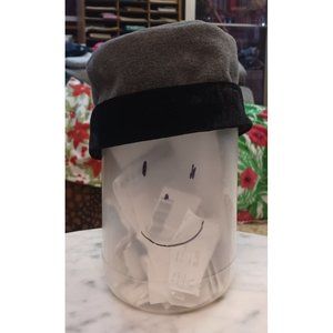 Vintage Pill Box Hat 6X Gray & Black 100% Polyester